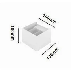 APPLIQUE LED A CUBO 12 WATT LAMPADA QUADRATA BIANCO DA PARETE INTERNO IP20 00748