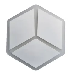 APPLIQUE LED A MURO LAMPADA MODERNA 12W EFFETTO CUBO 3D 3 MODALITÀ LUCE AQ11-3C
