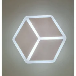 APPLIQUE LED A MURO LAMPADA MODERNA 12W EFFETTO CUBO 3D 3 MODALITÀ LUCE AQ11-3C