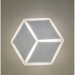 APPLIQUE LED A MURO LAMPADA MODERNA 12W EFFETTO CUBO 3D 3 MODALITÀ LUCE AQ11-3C