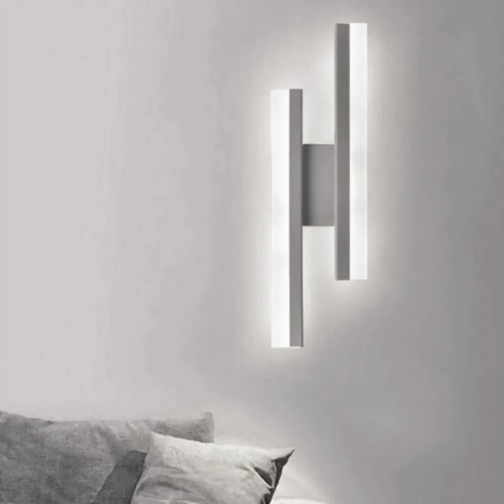 APPLIQUE LED BIANCO LAMPADA PARETE MODERNO 10W CCT 3 TONALITÀ LUCE 3000-4000-6500K E87-B3C