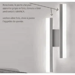APPLIQUE LED BIANCO LAMPADA PARETE MODERNO 10W CCT 3 TONALITÀ LUCE 3000-4000-6500K E87-B3C