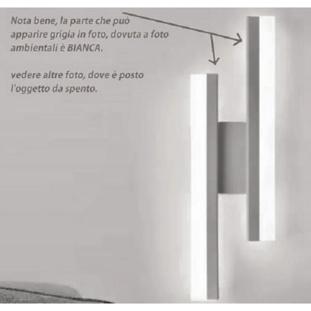 APPLIQUE LED BIANCO LAMPADA PARETE MODERNO 10W CCT 3 TONALITÀ LUCE 3000-4000-6500K E87-B3C