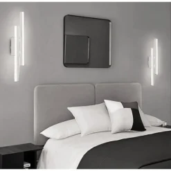 APPLIQUE LED BIANCO LAMPADA PARETE MODERNO 10W CCT 3 TONALITÀ LUCE 3000-4000-6500K E87-B3C