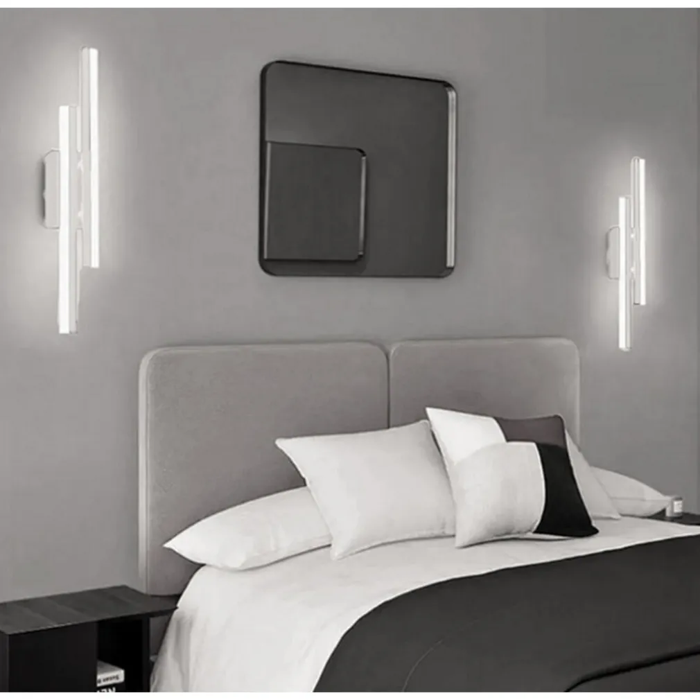 APPLIQUE LED BIANCO LAMPADA PARETE MODERNO 10W CCT 3 TONALITÀ LUCE 3000-4000-6500K E87-B3C