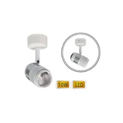 APPLIQUE LED COB 10W FARETTO STAFFA ORIENTABILE LAMPADA SOFFITTO PARETE F10W-1A