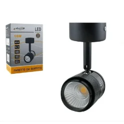 APPLIQUE LED COB 10W LAMPADA SOFFITTO PARETE FARETTO STAFFA ORIENTABILE F10W-1H