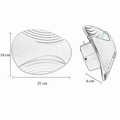 APPLIQUE LED DA MURO DOPPIA EMISSIONE 6 W LAMPADA OVALE 3 MODALITÀ LUCE AQ15-N3C