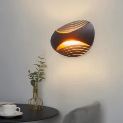 APPLIQUE LED DA MURO DOPPIA EMISSIONE 6 W LAMPADA OVALE 3 MODALITÀ LUCE AQ15-N3C