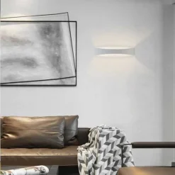 APPLIQUE LED DA MURO 12W UP & DOWN IN ALLUMINIO BIANCO 3 TEMPERATURE LUCE E59-B3C