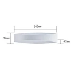APPLIQUE LED DA MURO 12W UP & DOWN IN ALLUMINIO BIANCO 3 TEMPERATURE LUCE E59-B3C