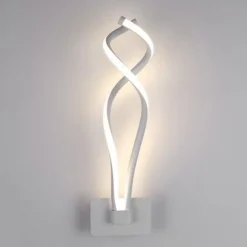 APPLIQUE LED DA PARETE 18W MODERNA INTRECCIATO BIANCO LAMPADA LUCE NATURALE 00107