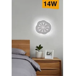 APPLIQUE LED DECORATIVA EFFETTO VENATURE FOGLIA MURO LAMPADA 14W MODERNA AQ10-3C