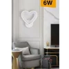 APPLIQUE LED FORMA CUORE 6 W A PARETE ABAT JOUR 3 MODALITÀ DI COLORE LUCE E28-3C