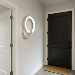 APPLIQUE LED FORMA DI CERCHIO 9W MODERNA TECNOLOGIA CCT LUCE FREDDA CALDA NATURALE E27-3C