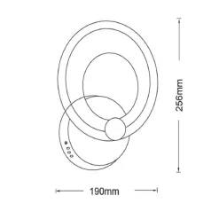 APPLIQUE LED FORMA DI CERCHIO 9W MODERNA TECNOLOGIA CCT LUCE FREDDA CALDA NATURALE E27-3C
