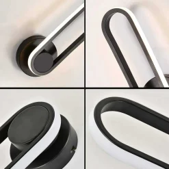 APPLIQUE LED GIREVOLE 9W 3 STEP LUCE 3000K 4000K 6000K LAMPADA ELEGANTE MURO 230V