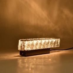 APPLIQUE LED LAMPADA DA PARETE 5W IN ACCIAIO VETRO INTERRUTTORE CCT SWITCH MODERNO AQ21-3C