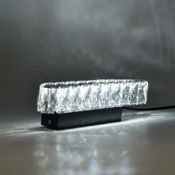 APPLIQUE LED LAMPADA DA PARETE 5W IN ACCIAIO VETRO INTERRUTTORE CCT SWITCH MODERNO AQ21-3C