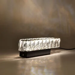 APPLIQUE LED LAMPADA DA PARETE 5W IN ACCIAIO VETRO INTERRUTTORE CCT SWITCH MODERNO AQ21-3C