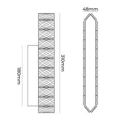 APPLIQUE LED LAMPADA DA PARETE 5W IN ACCIAIO VETRO INTERRUTTORE CCT SWITCH MODERNO AQ21-3C