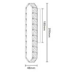 APPLIQUE LED LAMPADA DA PARETE 5W IN ACCIAIO VETRO INTERRUTTORE CCT SWITCH MODERNO AQ21-3C