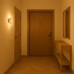 APPLIQUE LED MODERNO DA PARETE 6W IN METALLO DORATO ACRILICO TECNOLOGIA CCT SWITCH AQ32-3C