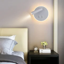 APPLIQUE LED ORIENTABILE DA PARETE DOPPIA FONTE LUMINOSA 8 WATT LUCE CALDA 3000K MR-01