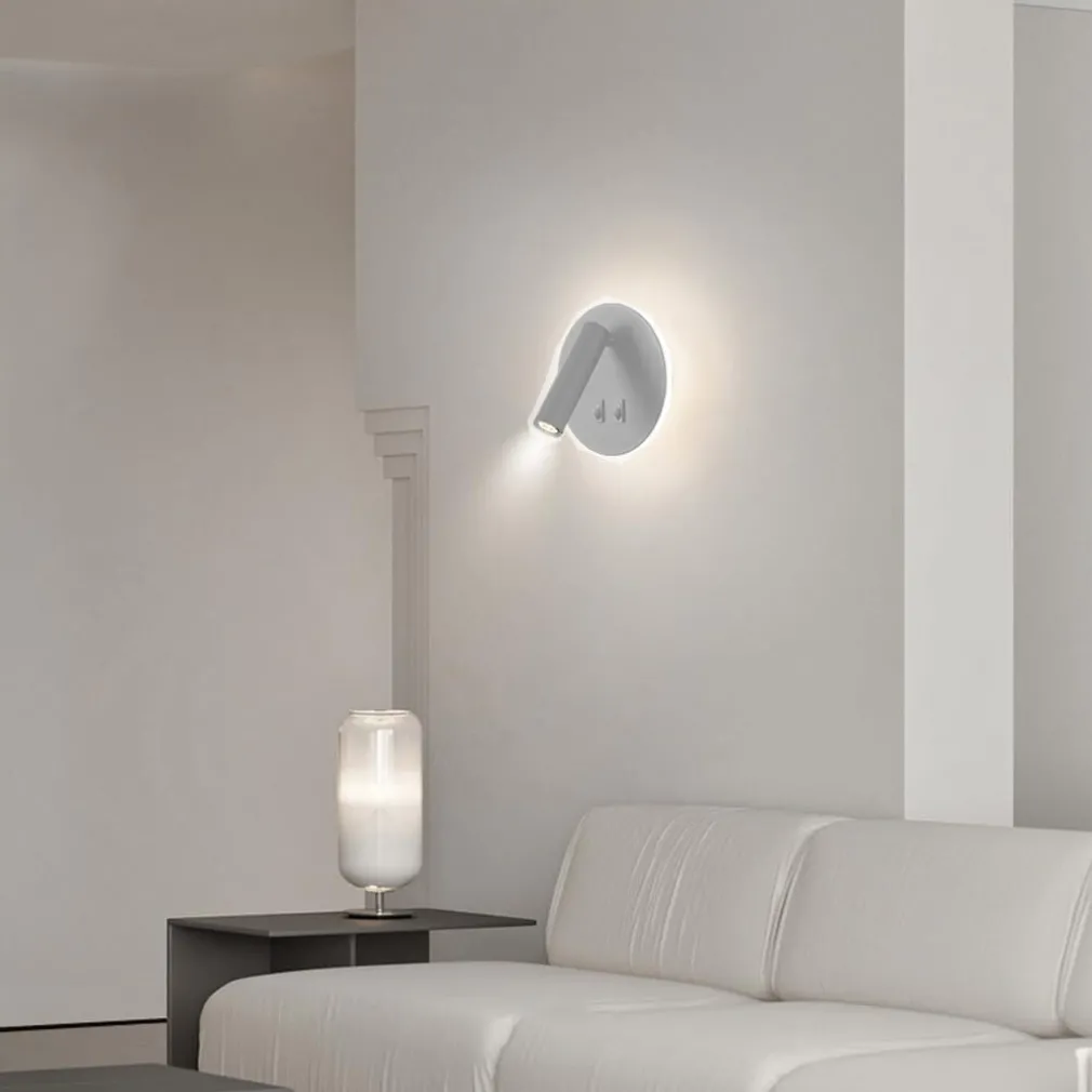 APPLIQUE LED ORIENTABILE DA PARETE DOPPIA FONTE LUMINOSA 8 WATT LUCE CALDA 3000K MR-01