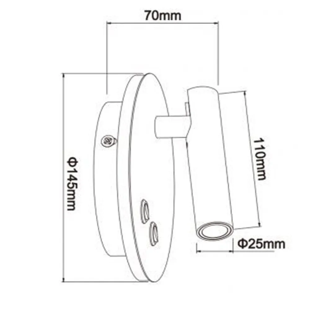 APPLIQUE LED ORIENTABILE DA PARETE DOPPIA FONTE LUMINOSA 8 WATT LUCE CALDA 3000K MR-01