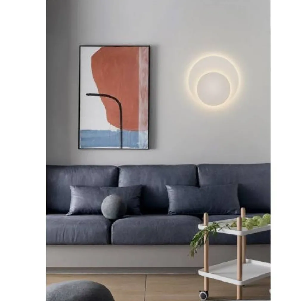 APPLIQUE LED PARETE ECLIPSE 18 W LUCE FREDDA 6500K NATURALE 4000K CALDA 3000K E60