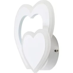 APPLIQUE LED PARETE FORMA DOPPIO CUORE MODERNO 12W 3 MODALITÀ COLORE LUCE E83-3C