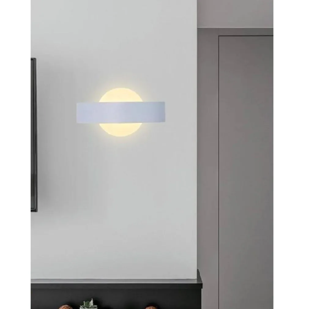 APPLIQUE LED PARETE 8W BIANCA DOPPIA EMISSIONE LAMPADA LUCE 6500K 3000K 4000 E17