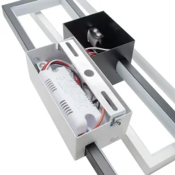 APPLIQUE LED RETTANGOLARE 2X23W CCT 3000K A 6500K PARETE DIMMERABILE TELECOMANDO