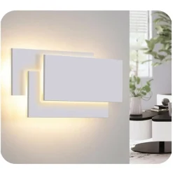 APPLIQUE LED RETTANGOLARE 12W 650 LM A PARETE 3 TEMPERATURE DI LUCE CCT E41-B3C