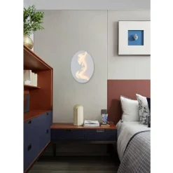 APPLIQUE LED 7W A MURO CON RAFFIGURAZIONE VOLTO DONNA 3 COLORAZIONE LUCE AQ12-3C