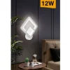 APPLIQUE MODERNO LED ROMBO 12W LAMPADA DA PARETE TRE COLORAZIONE DI LUCE E82-B3C