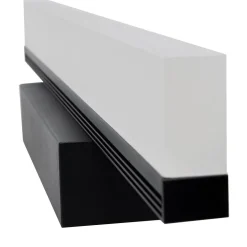 APPLIQUE MODERNO NERO LAMPADA PARETE LED 9W 4000K LUCE SPECCHIO BAGNO VETRO SATINATO