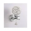 APPLIQUE MODERNO PARALUME VETRO SFERA BIANCA NERA PENDENTE CRISTALLO ARGENTO E10