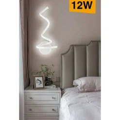 APPLIQUE MODERNO SPIRALE LED 12 W DA PARETE ABAT JOUR 3 COLORAZIONE LUCE E24-3C