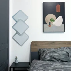 APPLIQUE MODERNO TRIPLO ROMBI A LED 14W DA PARETE 3 COLORAZIONI DI LUCE AQ31-B3C