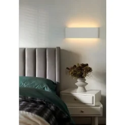 APPLIQUE MURO LED 15 W DOPPIA EMISSIONE DI LUCE BIANCO RETTANGOLARE MODERNO E57