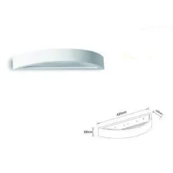 APPLIQUE MURO MODERNO IN GESSO MEZZALUNA SLIM 1XR7S LAMPADA VERNICIABILE GS-E62