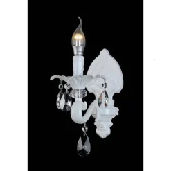APPLIQUE PARETE A CANDELABRO STILE VINTAGE ATTACCO E14 LAMPADA MURO RETRO' E43-1