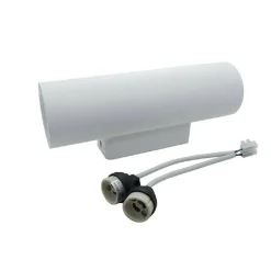 APPLIQUE PARETE DOPPIA EMISSIONE UP DOWN GESSO VERNICIABILE CILINDRO GU10 GS-E50