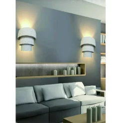 APPLIQUE PARETE IN GESSO EFFETTO PIETRA VERNICIABILE MODERNO ATTACCO E14 GS-E56