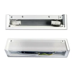 APPLIQUE PARETE IN GESSO RETTANGOLARE DOPPIA EMISSIONE E14 VERNICIABILE IP20 E06