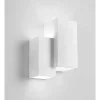APPLIQUE PARETE IN GESSO 2 RETTANGOLI INCASTONATI BIANCO IP20 GS-E39 VERNICIABILE