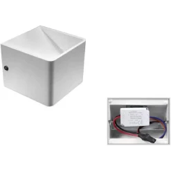 APPLIQUE PARETE LED COB 5W LUCE BIANCA 6500K CALDA 3000K DOPPIA UP & DOWN E36