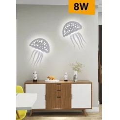 APPLIQUE PARETE LED MEDUSA 3 TONALITÀ LUCE MODERNO 8W BIANCA DIMMERABILE AQ27-B3C